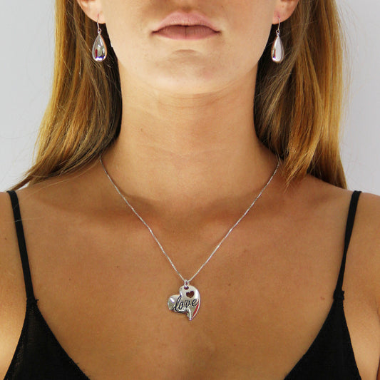 Hearth Love Silver Pendant and Chain| Iluka Jewellery