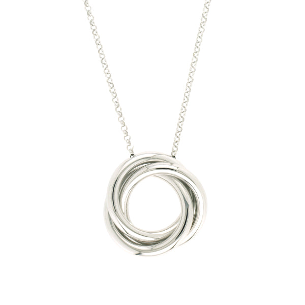 Triple Twist Silver Pendant and Chain | Iluka Jewellery