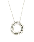 Triple Twist Silver Pendant and Chain | Iluka Jewellery