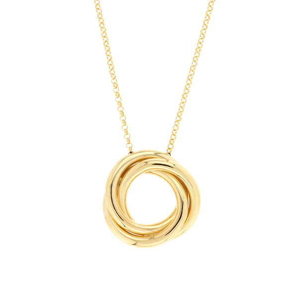 Triple Twist Silver Pendant and Chain | Iluka Jewellery