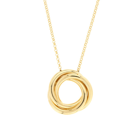 Triple Twist Silver Pendant and Chain | Iluka Jewellery