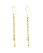 Multi Drop Sterling Plated Gold Silver Earrings | Iluka Jewellery