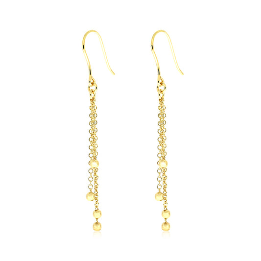 Multi Drop Sterling Plated Gold Silver Earrings | Iluka Jewellery