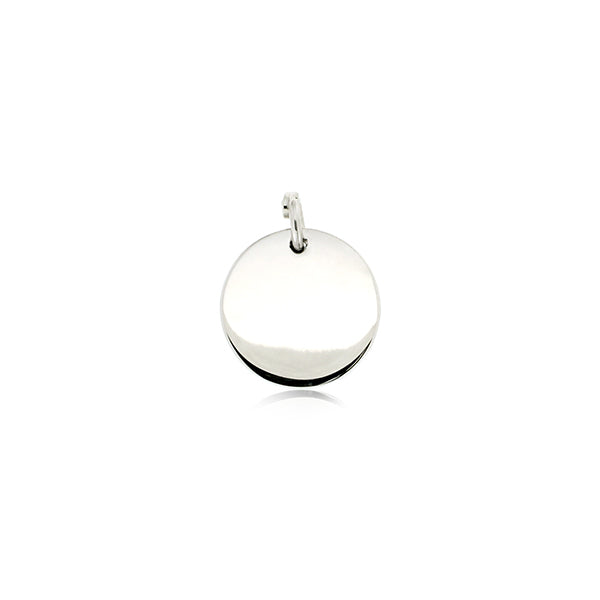 Moon Round Disc Silver Pendant | Iluka Jewellery