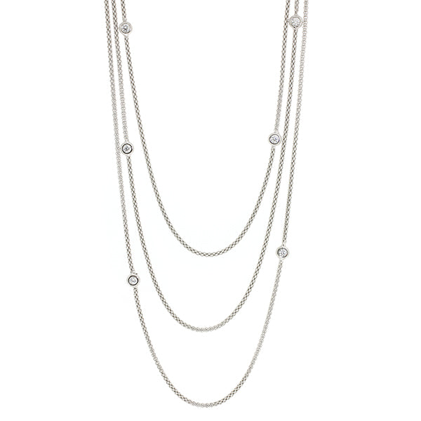 Layered Cubic Zirconia Necklace | Iluka Jewellery