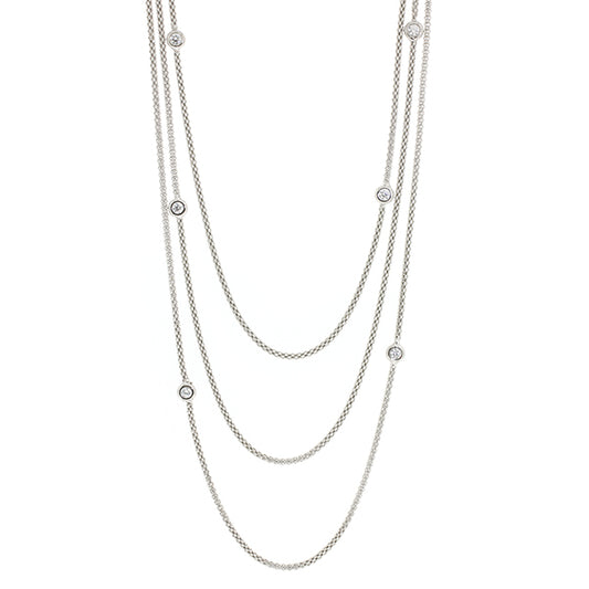 Layered Cubic Zirconia Necklace | Iluka Jewellery