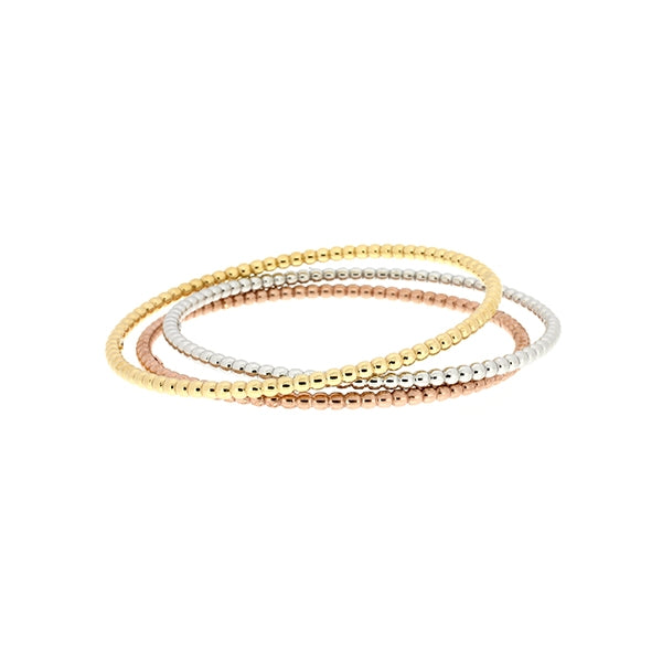 Italian Beaded Bangle Gold Plated | Iluka Jewellery