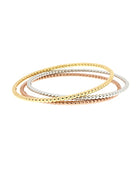 Italian Beaded Bangle Gold Plated | Iluka Jewellery