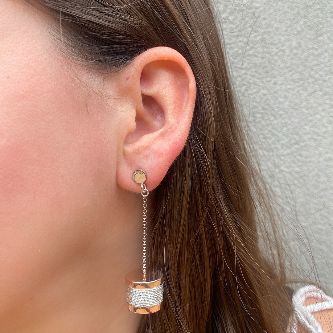 Rose Barrel Earrings