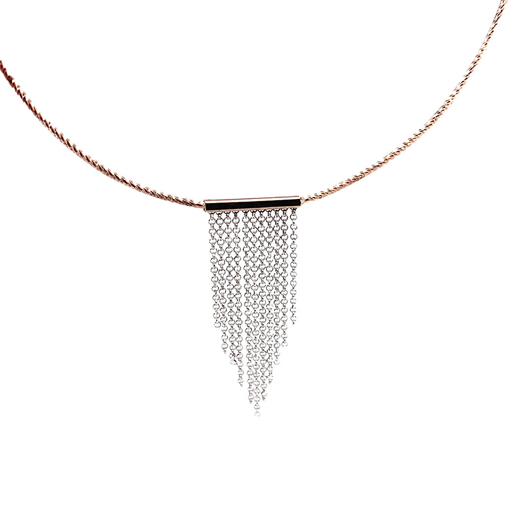 Geometric Tassel Bar Necklace