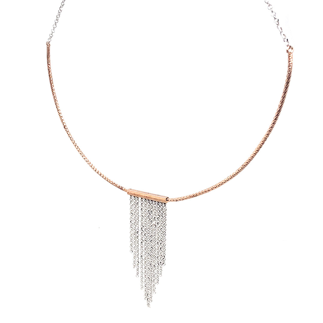 Geometric Tassel Bar Necklace