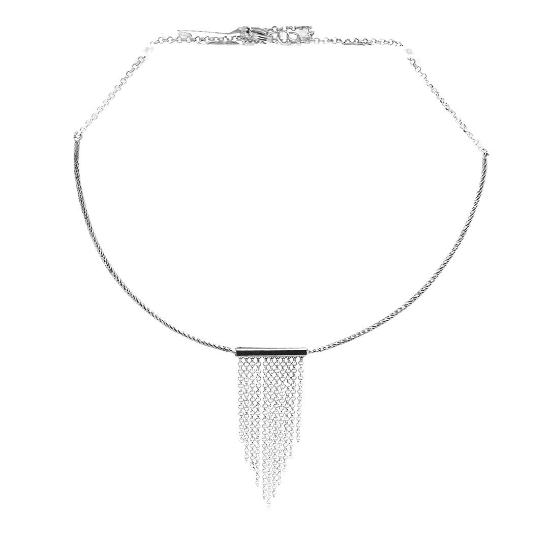 Geometric Tassel Bar Necklace