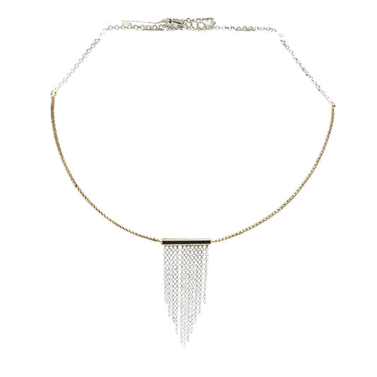 Geometric Tassel Bar Necklace