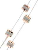 Fabroso Two tone Barrel Necklace | Iluka Jewellery