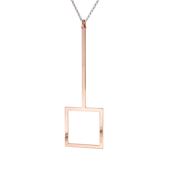 Fabroso Square Geometric Pendant & Chain | Iluka Jewellery