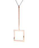 Fabroso Square Geometric Pendant & Chain | Iluka Jewellery