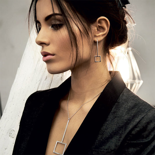 Fabroso Square Geometric Pendant & Chain | Iluka Jewellery