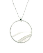 Fabroso Half Moon Silver Pendant & Chain | Iluka Jewellery