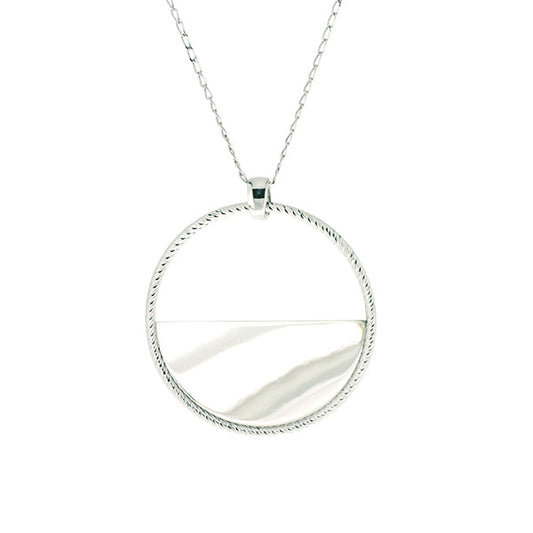 Fabroso Half Moon Silver Pendant & Chain | Iluka Jewellery