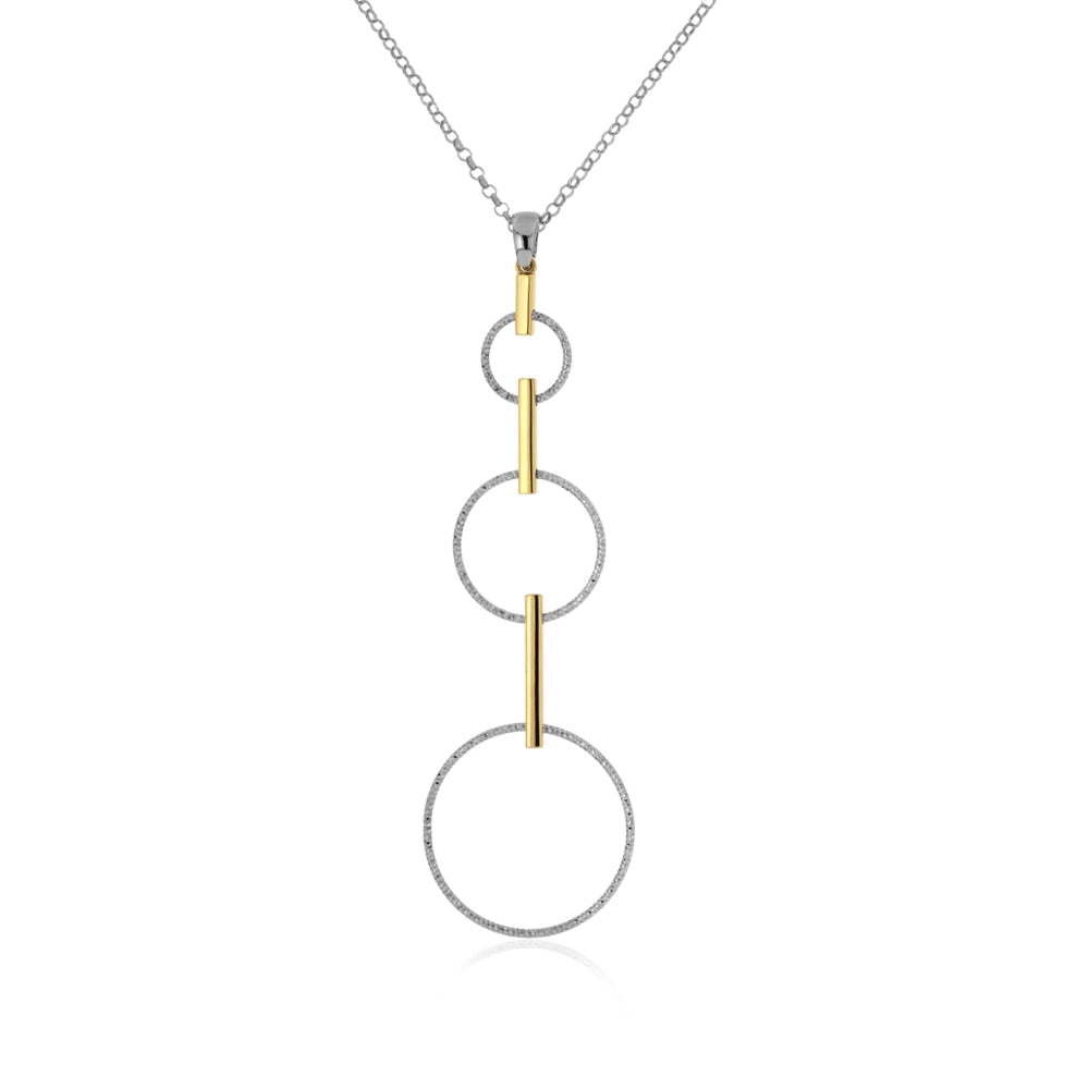 3 Tier Open Circle pendant & Chain