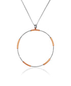 Open Circle Rose Gold Silver Pendant & Chain | Iluka Jewellery