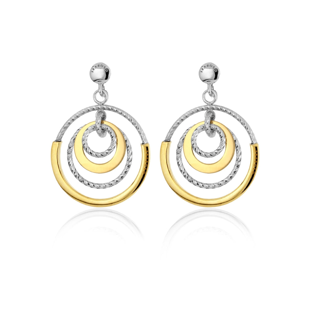 Fabroso Shimmering Hoop Silver Earrings | Iluka Jewellery