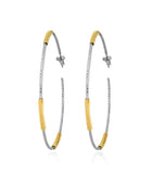 Fabroso Shimmering Hoop Earrings Silver | Iluka Jewellery