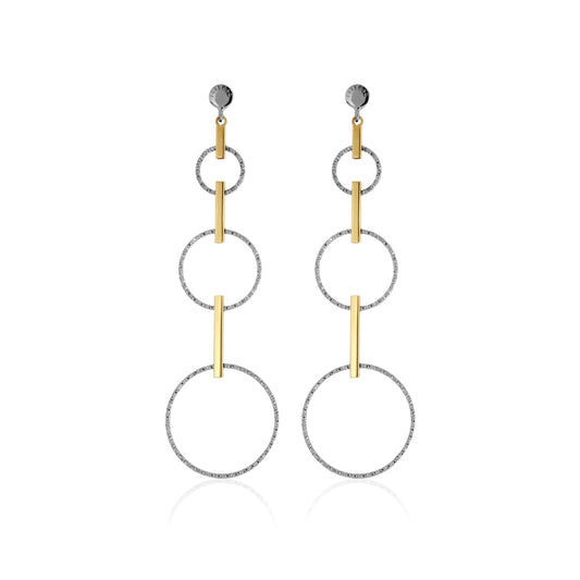 Fraboso Mariona 3 Tier Sterling Silver Earrings | Iluka Jewellery