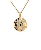 Aquarius Zodiac Sign Charm in 9kt gold with Diamond -  Paddington Jeweller - Ojco