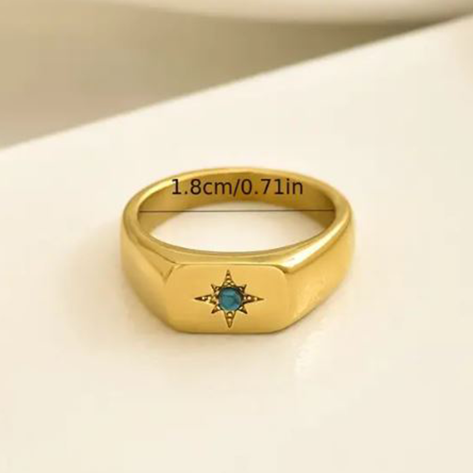 Star Ring with Turquoise Inlay Signet