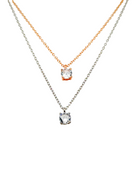 Solitaire CZ necklace and earring set