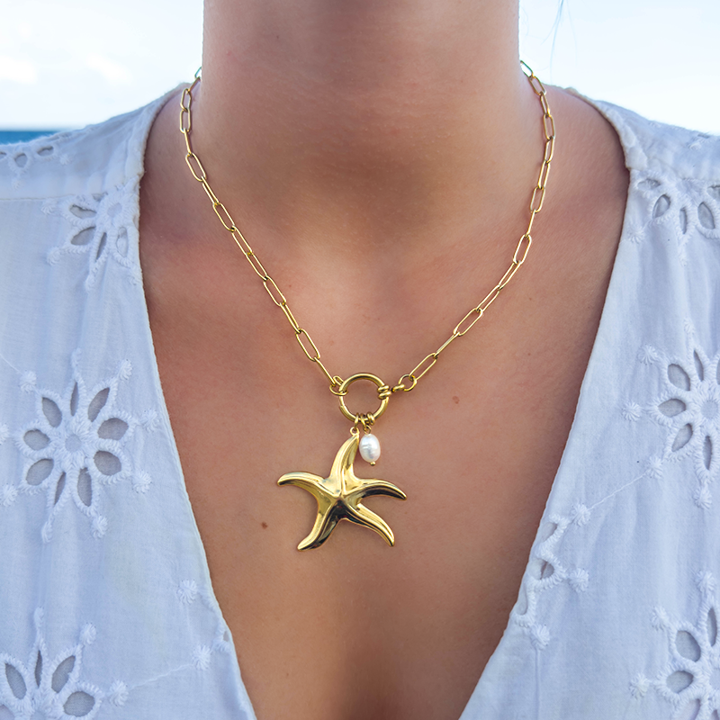 Mermaid Big Star Necklace