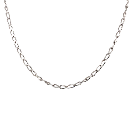 Long Link Chain Sterling Silver 45cm X 1.5mm