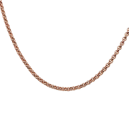 Tiffany Chain Rose Gold Plated 2mm | Iluka Jewellery