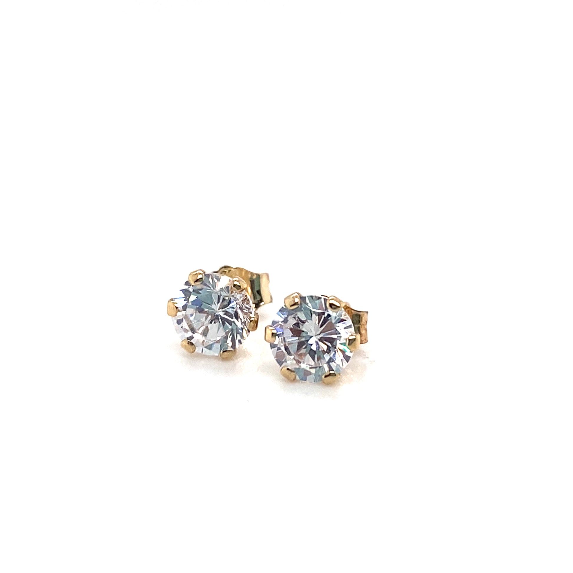 Cubic 5mm Claw Set Stud Earrings 9kt Gold | Iluka Jewellery