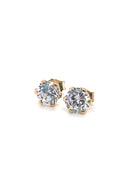 Cubic 5mm Claw Set Stud Earrings 9kt Gold | Iluka Jewellery