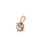 CZ Solitaire Gold Pendant | Iluka Jewellery