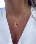 Tarifa Circle Wave Necklace