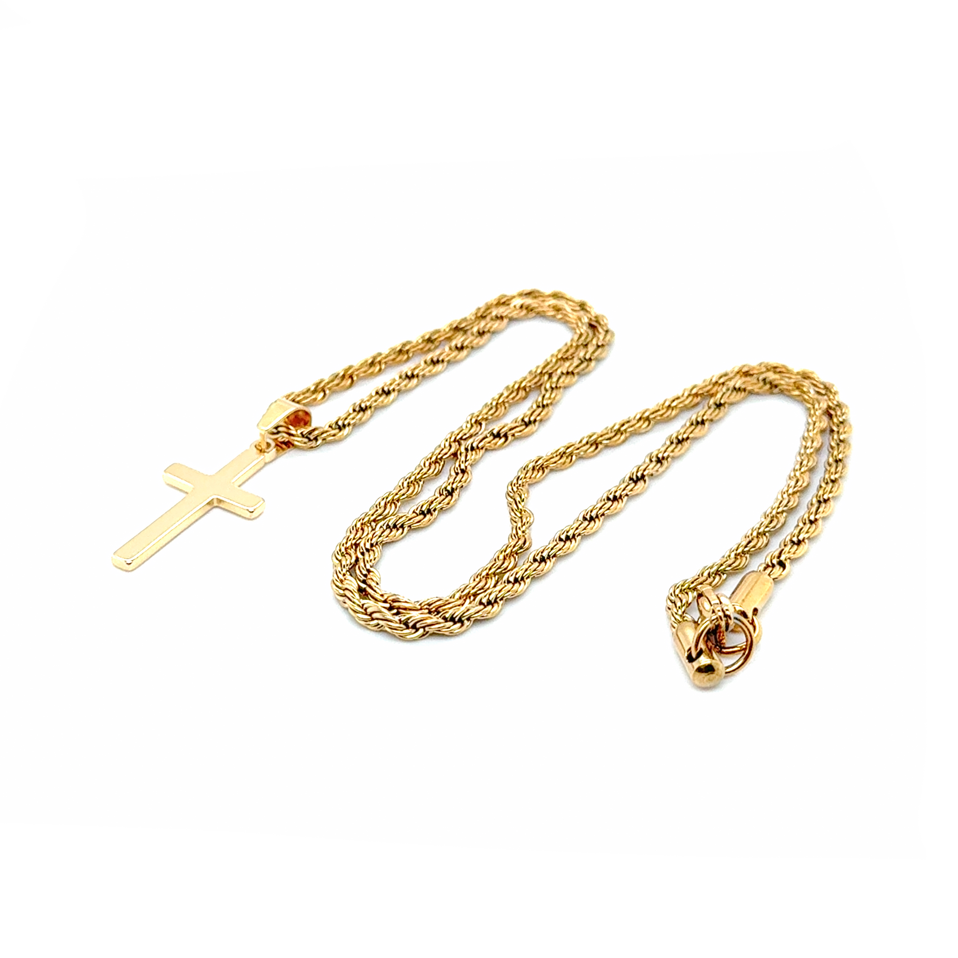 Rope & Cross Necklace
