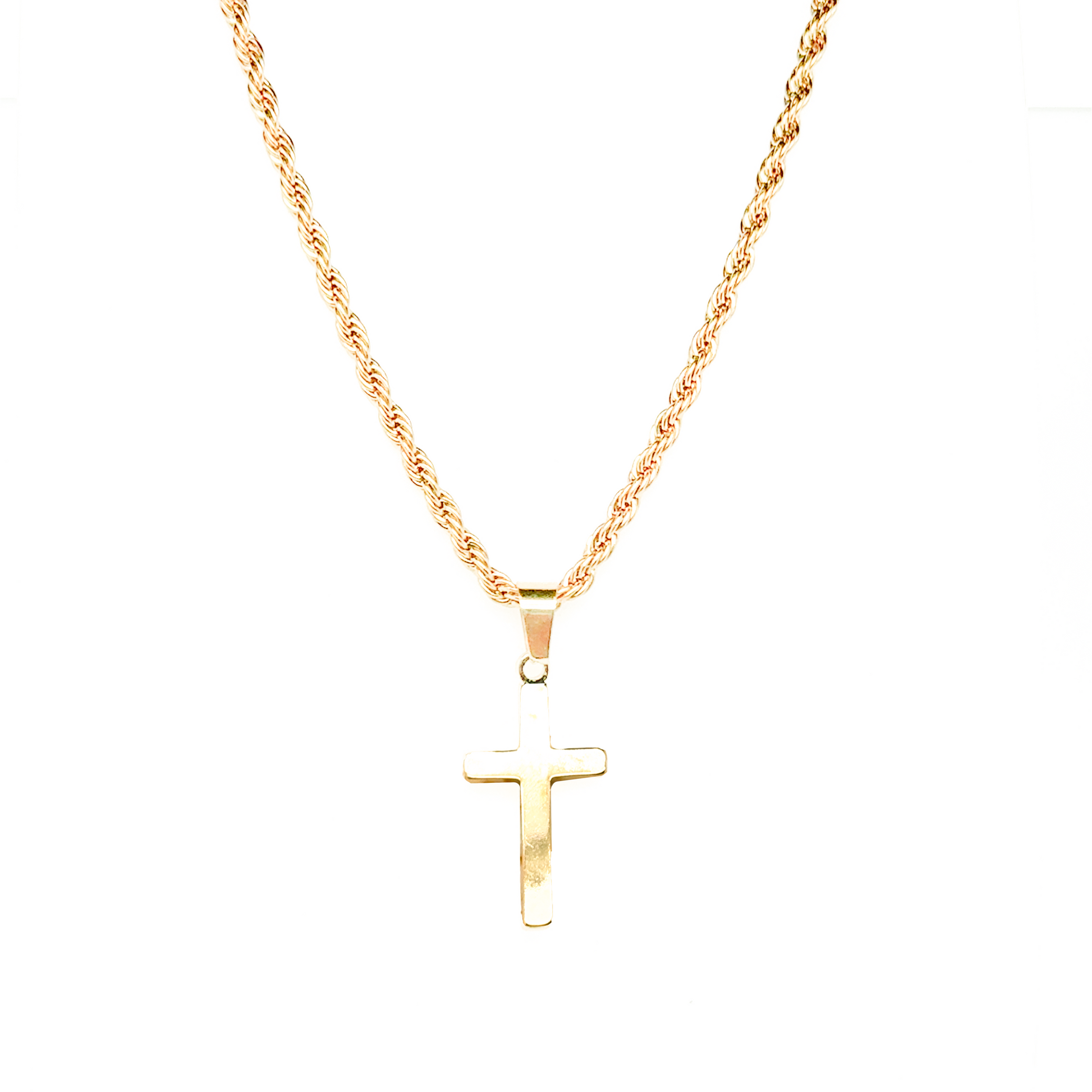 Rope & Cross Necklace
