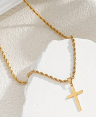 Rope & Cross Necklace