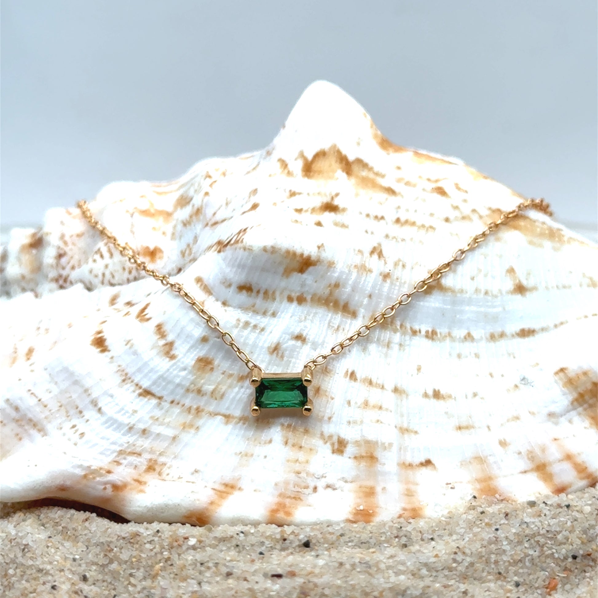 Emerald Zirconia Necklace