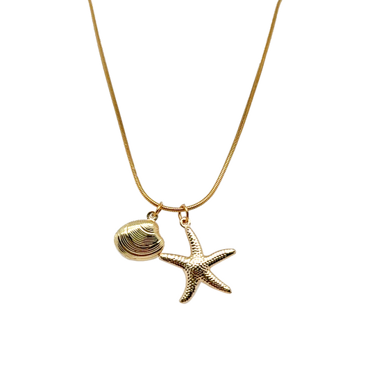 Ocean Breeze Starfish & Shell Necklace