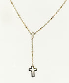 Double Silhouette Cross Necklace