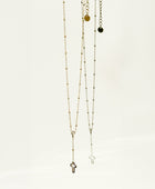 Double Silhouette Cross Necklace