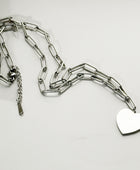 Heart On Paper Clip Chain