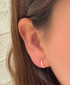 Half Round Zirconia Earrings