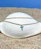 Blue Cross Necklace