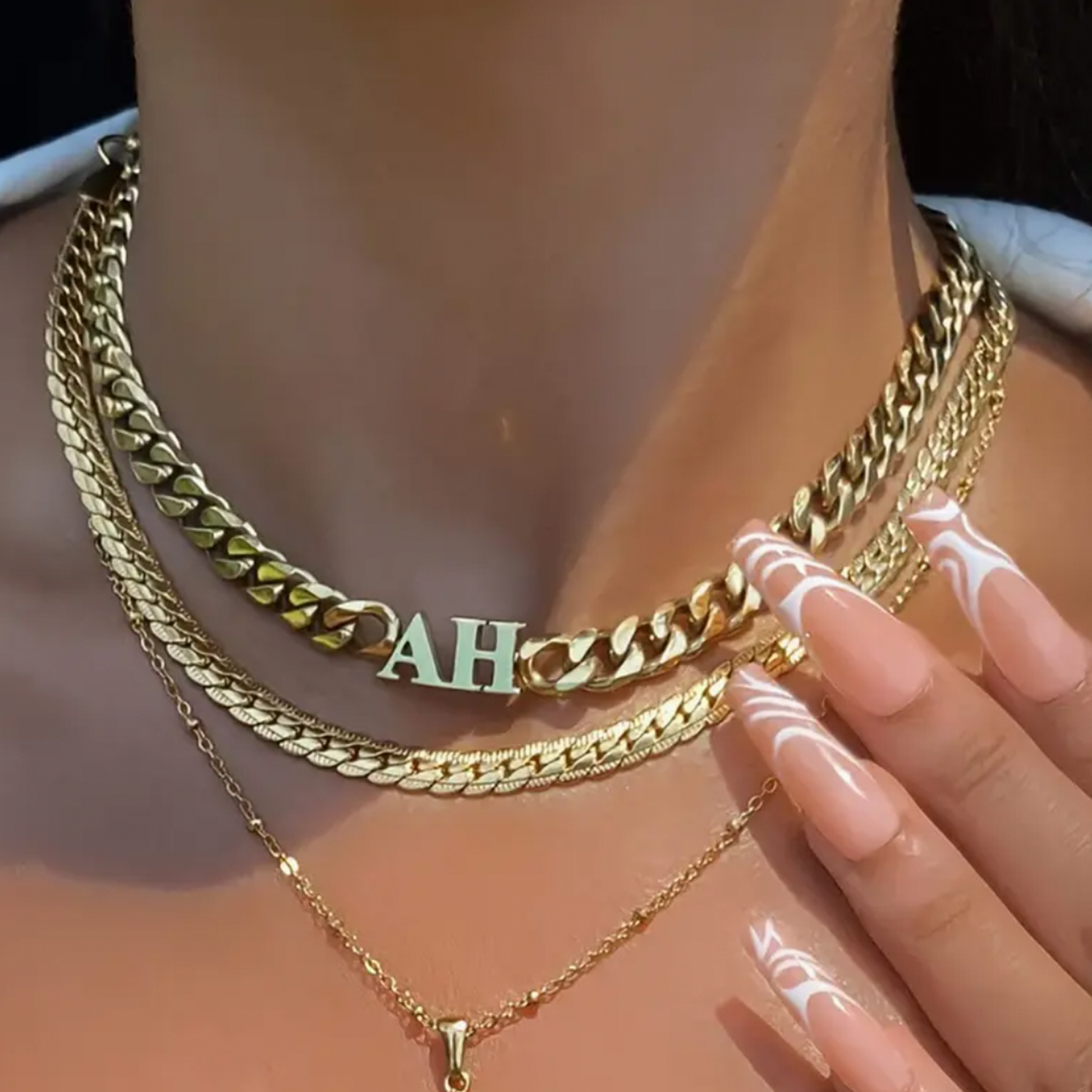 Gema Necklace with Initial