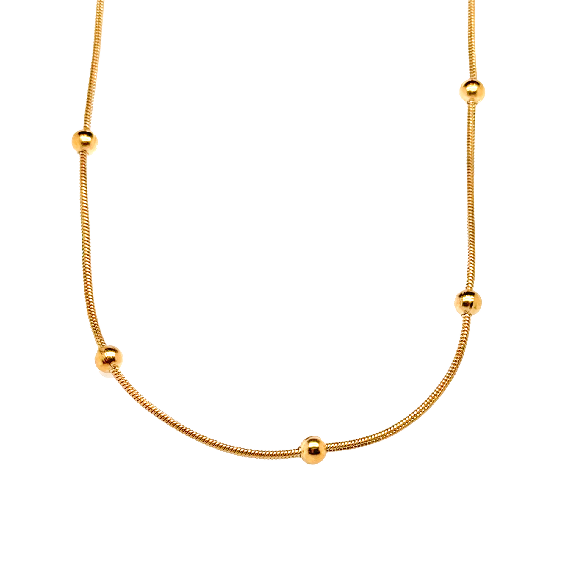 Balls On Snake Necklaces